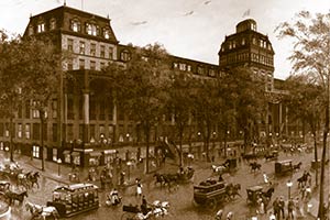 Historic photo of downtown Saratoga Springs, NY