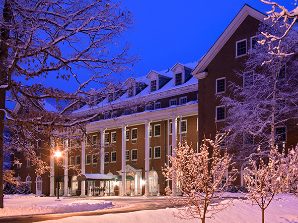 Gideon Putnam Hotel in winter